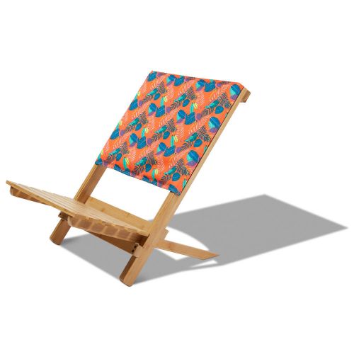 Bamboo Beach Chair, Pool Party Flamingo