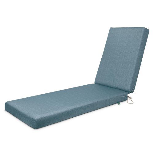 Weekend Water-Resistant Outdoor Chaise Cushion, 80 x 26 x 3 Inch, Blue Shadow