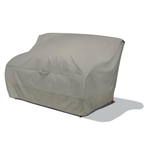 Weekend Water-Resistant Patio Loveseat Cover with Integrated Duck Dome, 60 x 36 x 35 Inch, Moon Rock